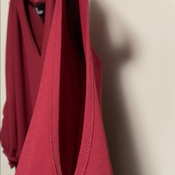 LULUS Shifting Dears Wine Red Long Sleeve Dress - Picture 7 of 8